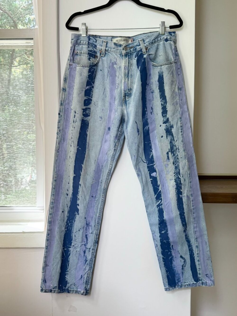 Vintage Levi's 505 Painted Straight-Leg Jeans 34 x 30